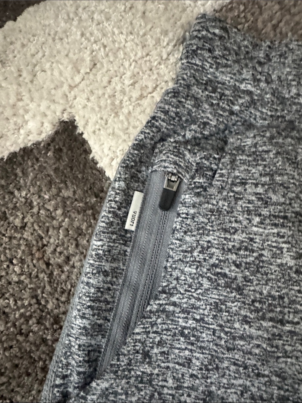 Men's Vuori performance Heather Gray Drawstring Shorts - Picture 2 of 5